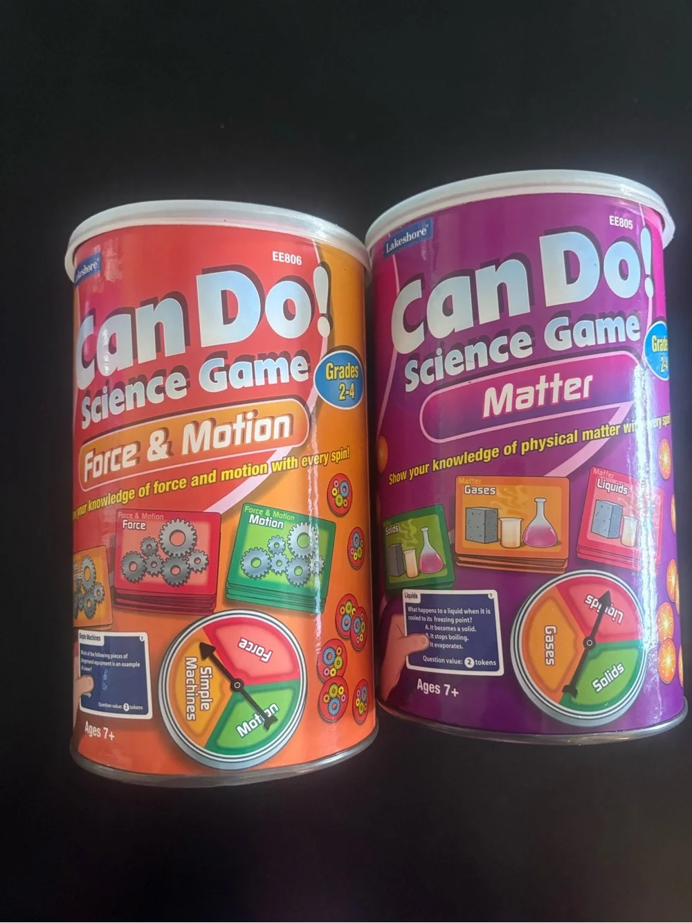 Can Do! Science Game Set - Force & Motion (Orange) & Matter (Purple) 010